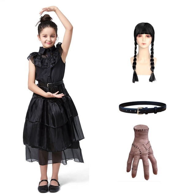 Mini vestido cosplay JShteea Gótico con Mano Roto y Traje para niña