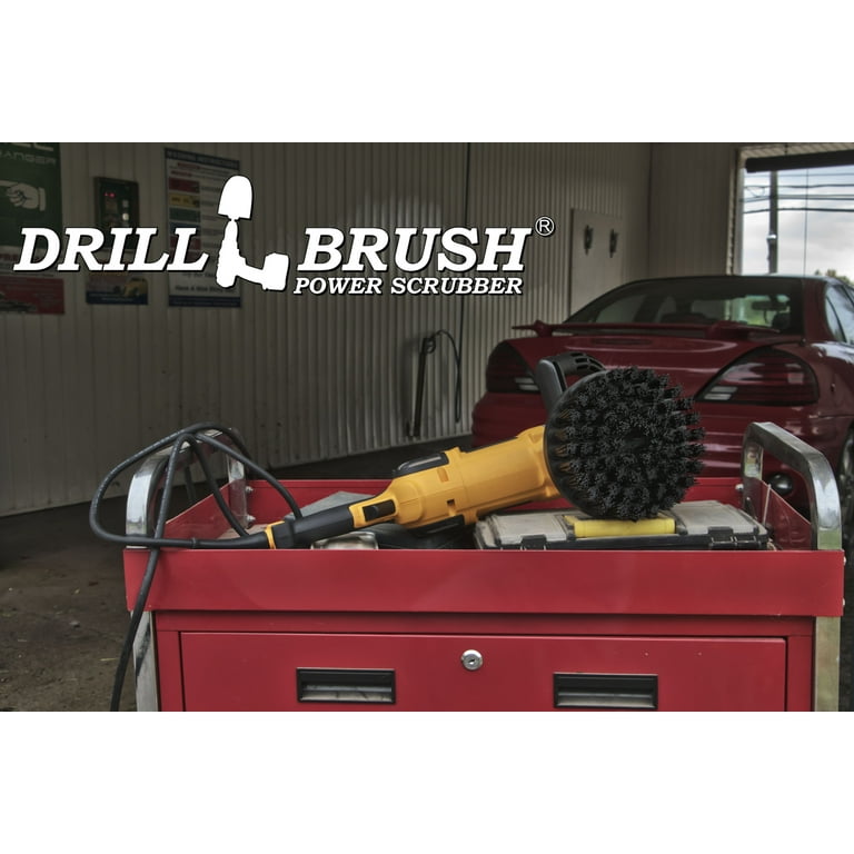 Drillbrush 7IN-L-W-T-DB Carpet Cleaner Scrub Brush for Variable Speed