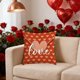 thumbnail image 5 of V-alentine's Day Themed Pillow Cover Heart And Floral Print Sofa Decorative Pillowcase Holiday Decoration, 5 of 6