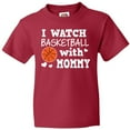 thumbnail image 3 of Inktastic I Watch Basketball with Mommy Youth T-Shirt, 3 of 5