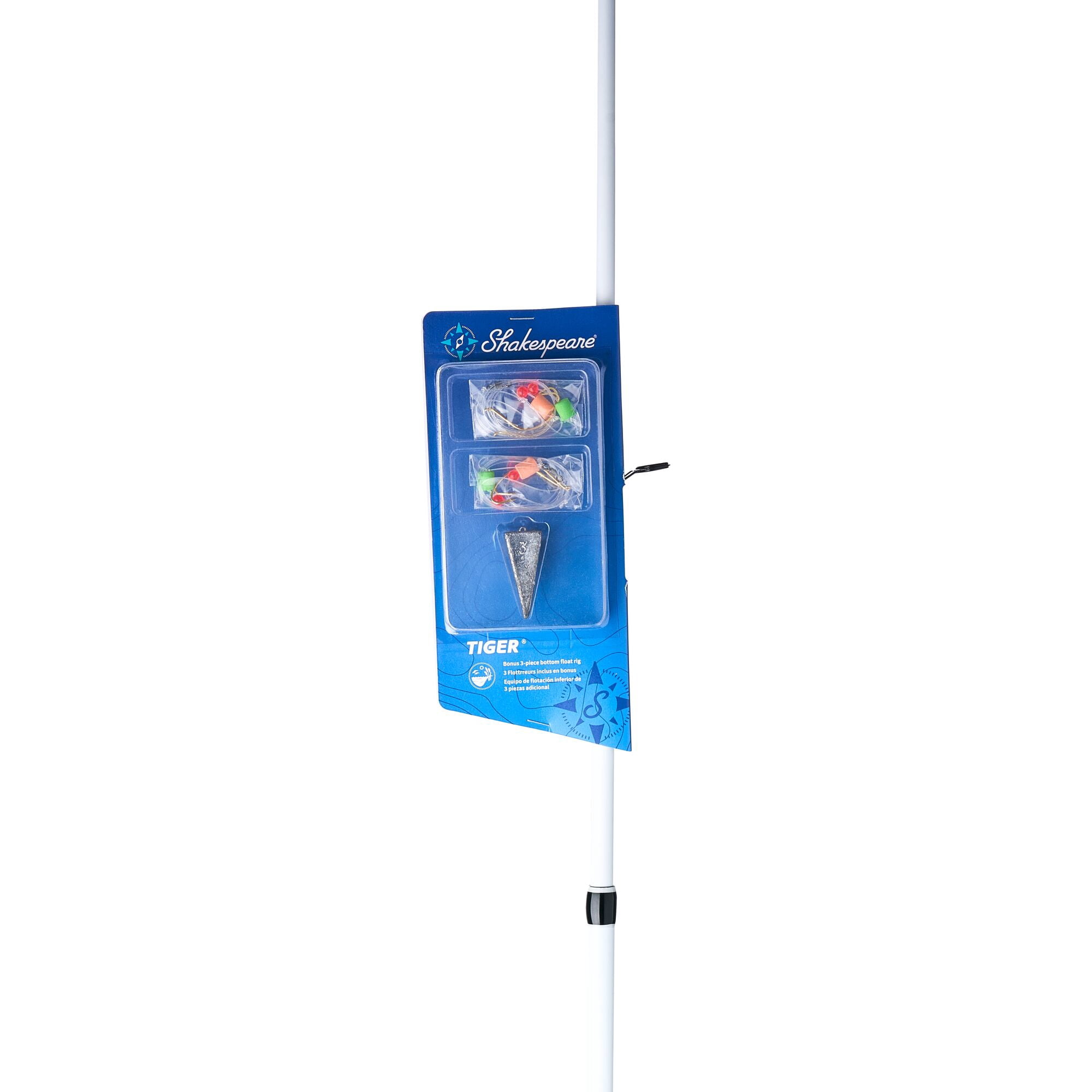 Shakespeare Tiger Spinning Surf Combo Kit, 9' 2-pc Medium Heavy Fishing Rod, 60-Size Reel