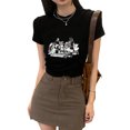 thumbnail image 1 of Camiseta ajustada de manga corta para mujer, moda de verano, cintura alta, Midriff Baring, Tops de manga corta con cuello redondo para mujer, 1 of 8