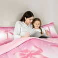 thumbnail image 5 of Feelyou Princess Monogrammed N Twin Comforter Sets, Kids Bow Letter Bedding Set, 2pcs, 5 of 8