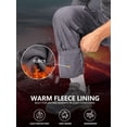 thumbnail image 3 of liyiyiyia Fleece Lined Pants Men Cargo Hiking Work Warm Pants Ripstop Outdoor Winter Pants with Multi Pockets, 3 of 7