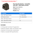 thumbnail image 2 of Rear Sway Bar Bushing - Compatible with 2003 - 2008 Subaru Forester 2004 2005 2006 2007, 2 of 2