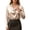B Beige, variant on Womens Soft Satin Silk Leopard Button Down Shirts for Women Silky Long Sleeve Work Shirt Dress Blouses Tops Black M