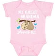thumbnail image 3 of Inktastic My Great Grandma Loves Me with Sloth and Hearts Boys or Girls Baby Bodysuit, 3 of 5