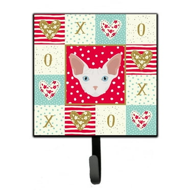 Carolines Treasures CK5170SH4 Sphynx Cat Love Leash or Key Holder Red Single Hook multicolor