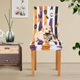 thumbnail image 5 of Chair Cover 2 Pack Removable Dining Chair Protectors Washable Chair Slipcovers Seat for Home Wedding Decor Stripes Halloween Element, 5 of 6