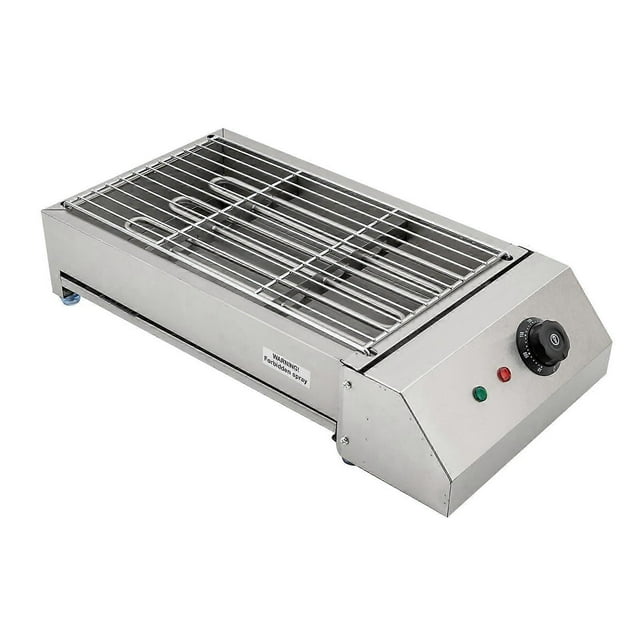 Electric Barbecue Grill, 21' Tabletop Griddle 1800W Stainless Steel BBQ Grill 110V