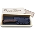 thumbnail image 4 of White River Knives Small Game Fixed Blade Knife 2.62" Drop Point CPM S35VN Stonewashed Blade Burlap Micarta Handle Natural, 4 of 4