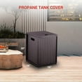 thumbnail image 6 of Outdoor Propane Tank Cover - 20 lbs Tank Side Table with Storage, Dual Function for Gas Fire Pit, Grill, Griddle & Stoves, 6 of 8
