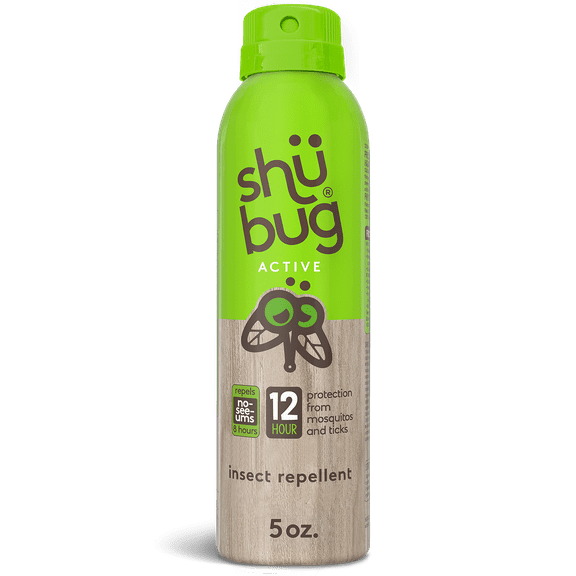 Shubug Active Bug Spray, Deet Free Mosquito Repellent, Picaridin, 5 oz. 360 Spray
