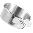 thumbnail image 4 of SHISUYAN 1Set Bird Feeder Silver Round Metal Bird Cup for Pet Birds Daily Use, 4 of 8