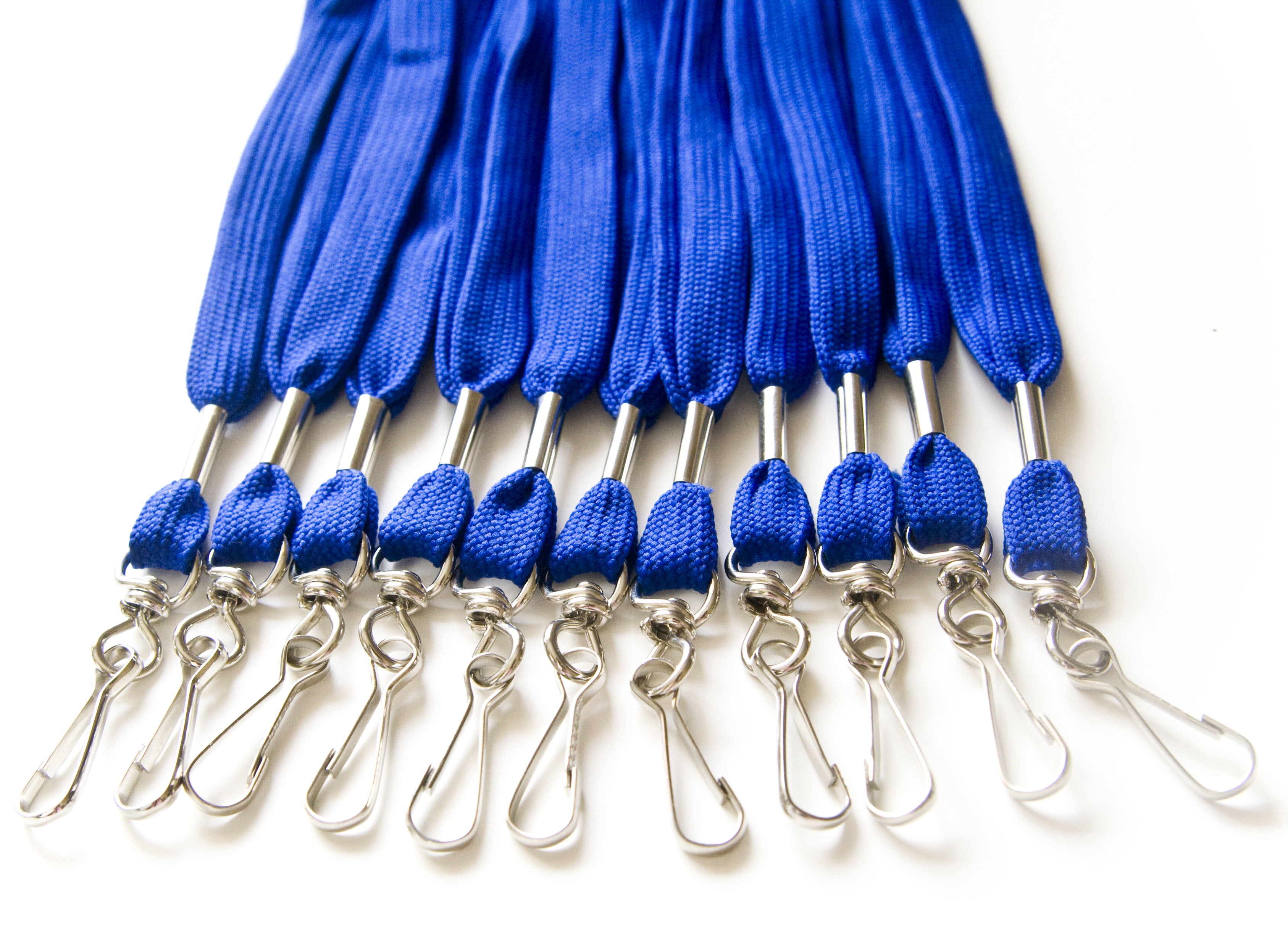 100pcs Flat ID Neck Lanyards for Badges with Swivel J-Hook, Assorted Mix 6 color by OnDepot