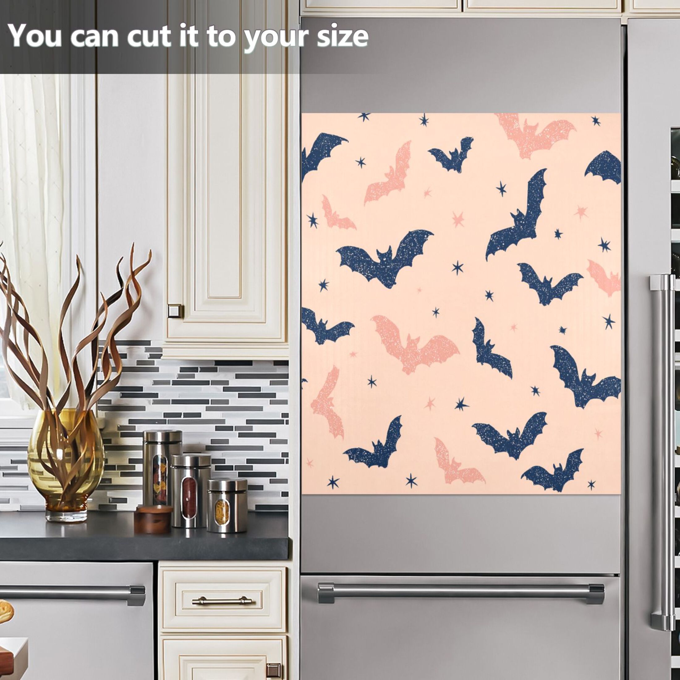 Dishwasher Sticker Magnetic Dishwasher Sticker Magnetic Decorative Sticker Refrigerator Sticker Dishwasher Decorative Stickers Cartoon Black Bats