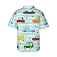 thumbnail image 4 of Pattern Collection With Car Men's 3d Print Casual Button Down Shirts, Novelty Hawaiian Short Sleeves 2xl, 4 of 8
