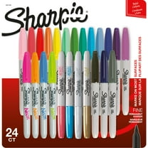 Sharpie Permanent Markers, Fine Point, Assorted Colors, 24 Count