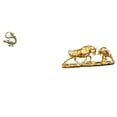 thumbnail image 1 of Escultura china de latón en miniatura, estatua de escritorio, adorno de resina de lucha, grabado artístico, ideal para el hogar, la oficina, regalo de, 1 of 8