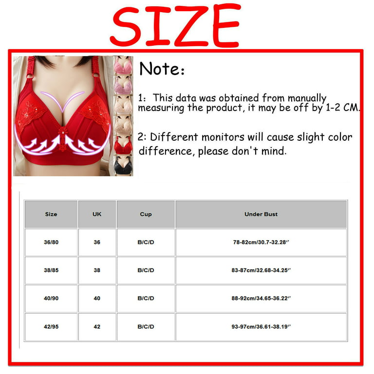 TOTO Bras For Women Embroidered Elastic And Breathable Underwear