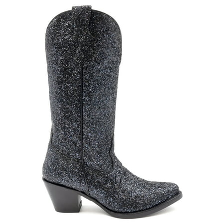 

Ferrini Womens Dazzle Glitter Snip Toe Casual Boots Mid Calf Mid Heel 2-3