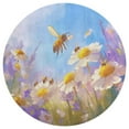thumbnail image 3 of Happy Cute Bees Washable Round Rug -Circle Area Rugs for Nursery Bedroom, Vintage Non Slip Non Shedding Low Pile Carpet for Living Room Coffee Table Entryway, 3 of 6