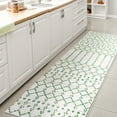 thumbnail image 4 of JONATHAN Y SANTA MONICA 2 x 10 Runner Rug, Ourika Moroccan Geometric Textured Weave - Green/Ivory, SMB108R-210, 4 of 4