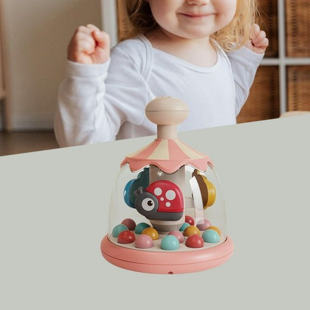 Carrusel de prensa para bebé, juguete Montessori de actividad sensorial, rompecabezas para el desarrollo de las manos, juguete educativo para niños de Rosa