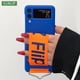 thumbnail image 2 of Funda de silicona suave con correa para Samsung Galaxy Z Flip 4 3, funda de teléfono con personalidad tejida, funda de moda QYM unisex, 2 of 2