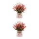 thumbnail image 3 of Bewildely Plantas en macetas falsas, maceta de escritorio Artificial, maceta de lavanda de imitación, bonsái de plástico, decoración de Rojo 2piezas, 3 of 6