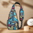 thumbnail image 2 of UYYX Backpack For Women Lightweight Floral Leaf Print Sling Chest Bag Water Resistant Crossbody Bag for Commute（Multicolour）, 2 of 5