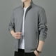 thumbnail image 4 of Chaqueta cortavientos de color liso con cremallera para hombre, chaqueta de gran tamaño para otoño, abrigo de primavera para hombre, chaquetas de acampada para hombre, ropa de trabajo ajustada para ho, 4 of 5