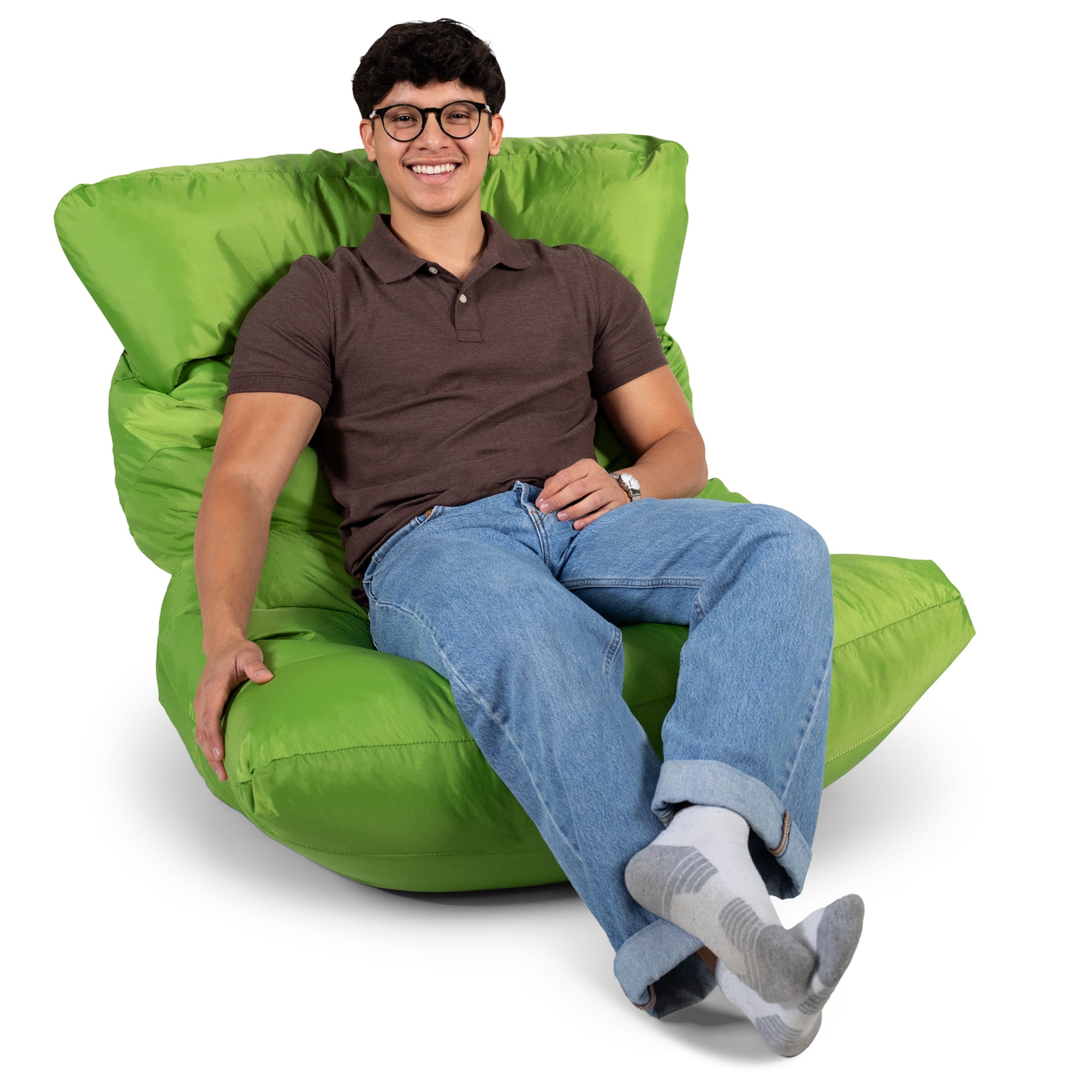 Big Joe Roma Adult Bean Bag Chair, Spicy Lime Smartmax, Durable