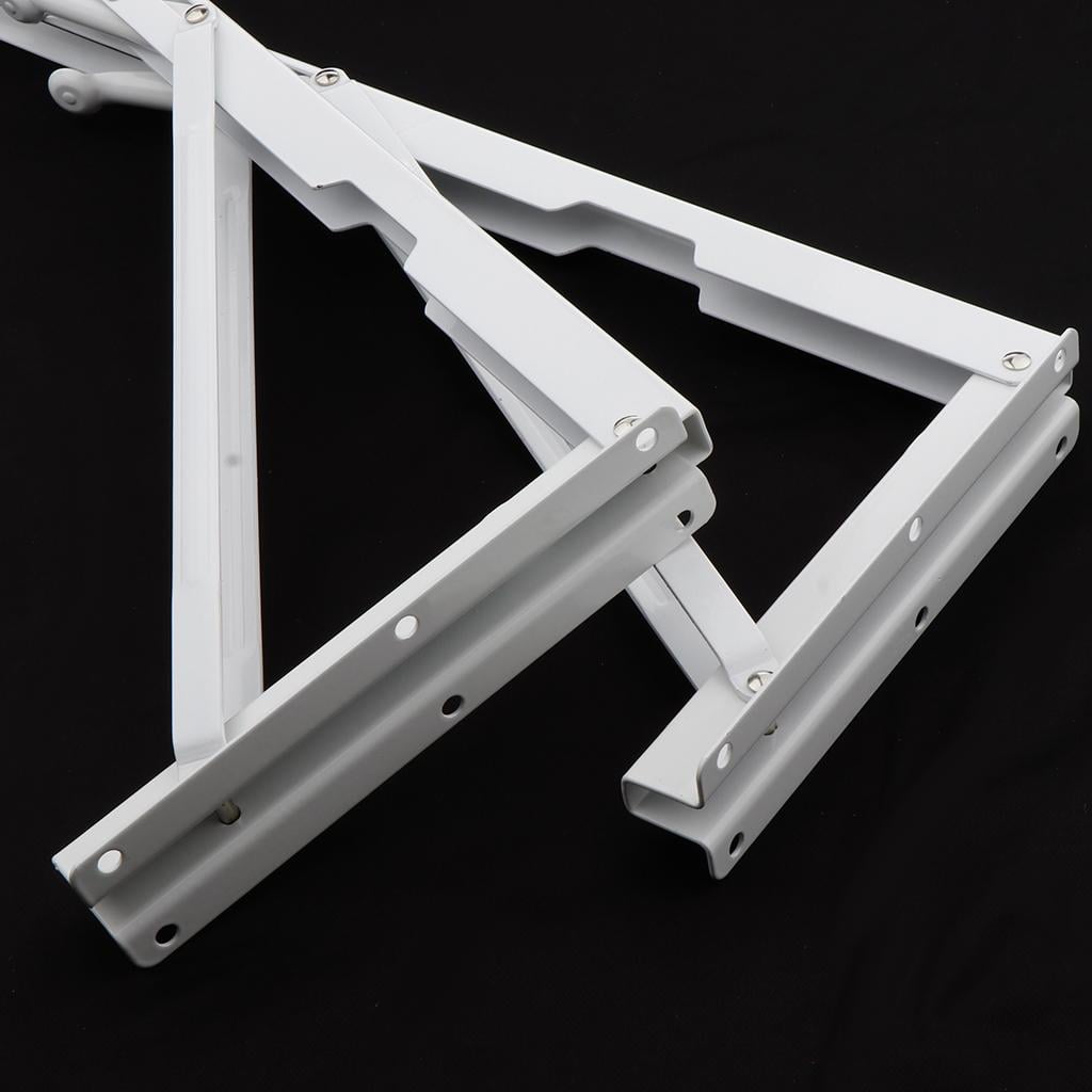 WLPZXP 2 Pieces Folding Shelf Brackets K Type Spring Steel Brackets Shelf Hardware 20inch
