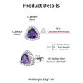 thumbnail image 7 of ChicSilver Triangle Birthstone Stud Earrings Sterling Silver Cubic Zirconia Hypoallergenic Piercing Jewelry Gifts for Women Mothers, 7 of 7