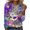 Purple, variant on Feancey Fun Gifts Mardi Gras T Shirts for Women Long Sleeve Carnival Tops Holiday Casual Round Neck Mask Graphic Tees Novelty Party Blouse 2025 Spring Sales Wine XXL