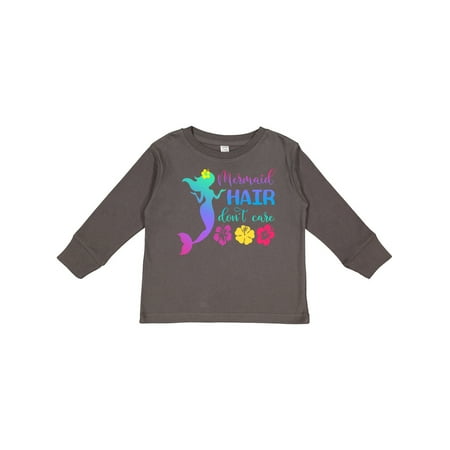 

Inktastic Mermaid Hair Don t Care Rainbow Design with Hibiscus Flowers Gift Toddler Boy or Toddler Girl Long Sleeve T-Shirt