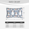 thumbnail image 4 of Hirioo Happy Snowmen Snowfall for Plush Pillow Cover for Bedroom and Living Room ,Elegant, Comfortable Home Decor-20"x30", 4 of 6