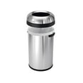 thumbnail image 4 of simplehuman 80 Liter / 21.1 Gallon Bullet Open Top Trash Can, Commercial Grade Heavy Gauge Brushed Stainless Steel, 4 of 4