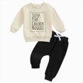 thumbnail image 4 of TOWED22 Newborn Baby Boy Clothes Set 2pcs Long Sleeve Top and Pants Suit Toddler Baby Fall Winter Clothes(Blazer,0-6 M), 4 of 4