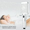 thumbnail image 2 of Multifunctional Design for Ultimate Shower Experience Polished Chrome Finish Silver High-Pressure Handheld Shower Head, 2 of 8