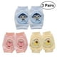 thumbnail image 1 of FELTECHELECTR 3 pares de rodilleras para bebés y niños pequeños, protectores de seguridad para gatear (pollo rosa, mono azul y elefante amarillo), 1 of 6