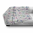 thumbnail image 3 of Baby Shower Soft Flannel Fleece Throw Blanket, Butterflies Hearts and Dots Nursery Themed Composition Colorful Illustration, Cozy Plush for Indoor and Outdoor Use, 50" x 70", Multicolor, by Ambesonne, 3 of 6