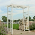 thumbnail image 6 of DuraTrel Bakersfield 72"x 85" White Vinyl Arbor, 6 of 9