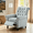 Blue, variant on Gewnee 33.46" Manual Push Back Recliner Chair,Modern Reclining Chair With Printed Linen Fabric Upholstery,Single Chair for Living Room,Office,Bedroom.