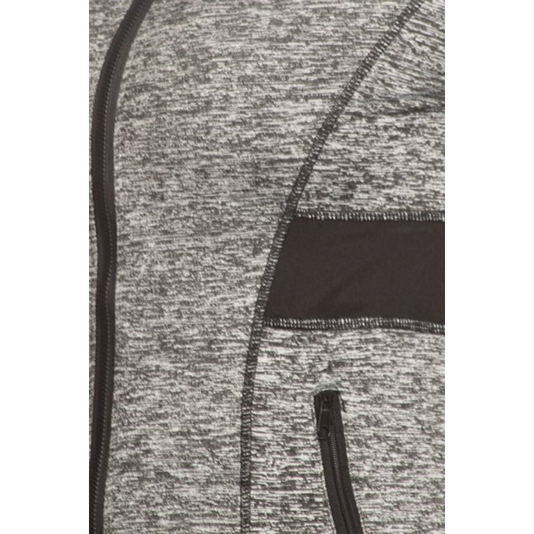 Yelete Women's Activewear Zip Up Workout Jacket w Hoodie, Charcoal Grey,  Medium 