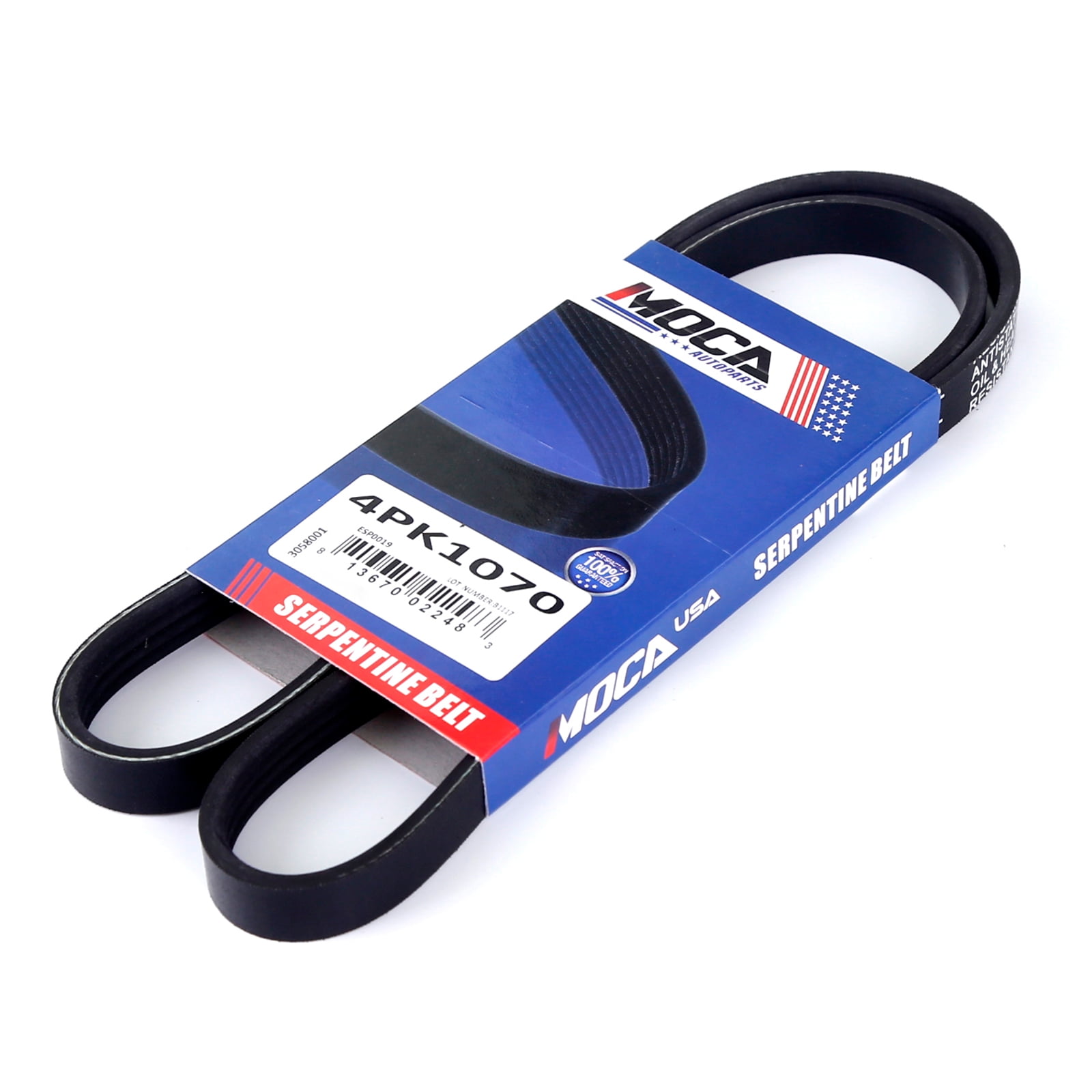 MOCA AUTOPARTS 3Pcs EPDM Drive Belt Set Fit for 1996-2002 Toyota 4Runner & 1995-2004 Toyota Tacoma 3.4L