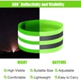 thumbnail image 3 of 16 Pieces High Visibility Reflective Gear Safety Reflector Tape Straps for Night Walking, Cycling and Running (Green), 3 of 7