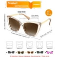 thumbnail image 5 of FEISEDY Trendy Polarized Women Sunglasses, Retro Womens Square Cat Eye Sun Glasses B4134, 5 of 14