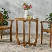 GDF Studio Andria Outdoor Acacia Wood Bistro Table, Teak